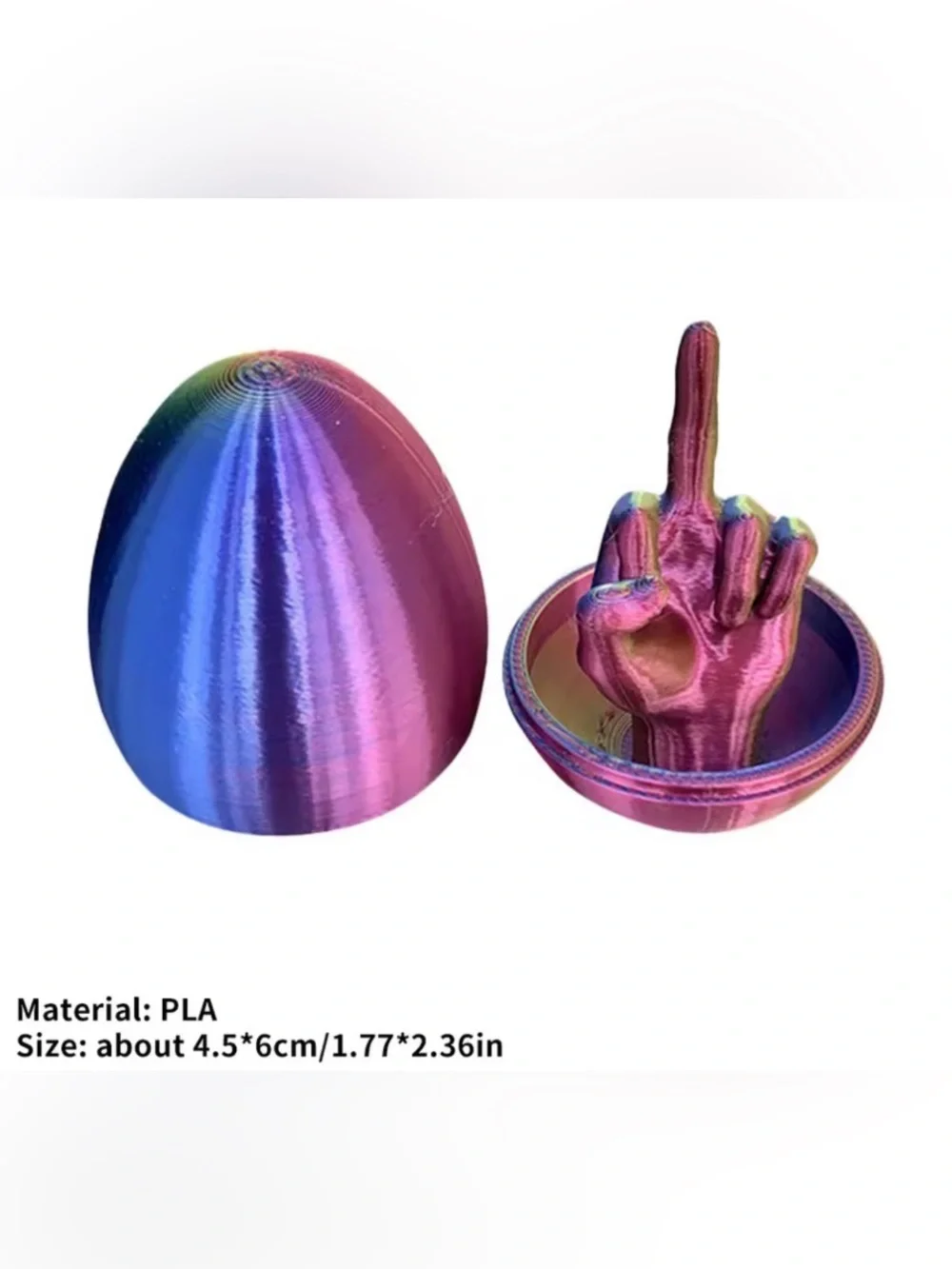 $3 Gold Surprise Egg with Middle Finger Reveal - Novelty Party Décor $3 WHEN BUN